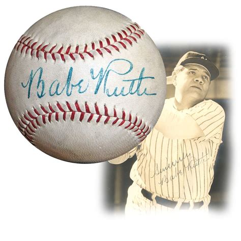 Lot Detail Spectacular Babe Ruth Single Signed Baseball Graded NM MT 8