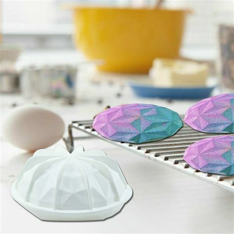 3D Diamond Heart Shape Silicone Cake Fondant Chocolate Mold Mould