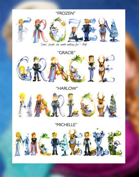 17 Best images about Frozen Name Paintings on Pinterest | Shops, Disney ...