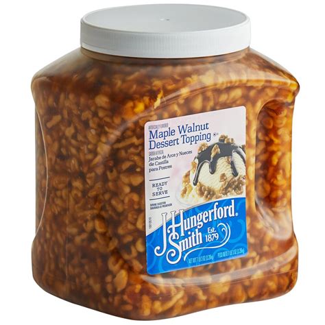 J Hungerford Smith Maple Walnut Topping 115 Oz Container