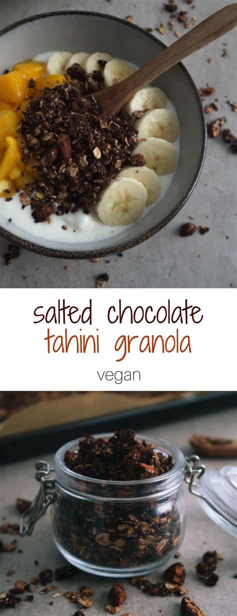 Healthy Salted Chocolate Tahini Granola Sarahs Vegan Guide Salted