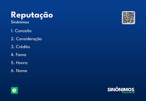 O Que Significa A Palavra Reputação - Reputação - Significado e Sinônimo - escreva.ai