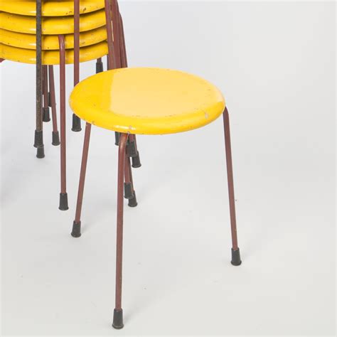 Retro Industrial Swedish Three Legged Stools From 1950s For Sale At 1stdibs