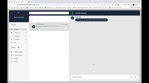 A Quick Demo Of The New Enquiry Management System Youtube