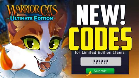 NEW ALL WORKING CODES FOR WARRIOR CATS IN 2023 ROBLOX WARRIOR CATS