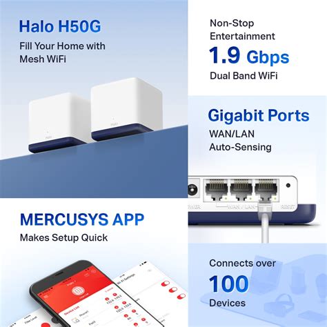 Halo H50G | AC1900 Whole Home Mesh Wi-Fi System - Welcome to MERCUSYS