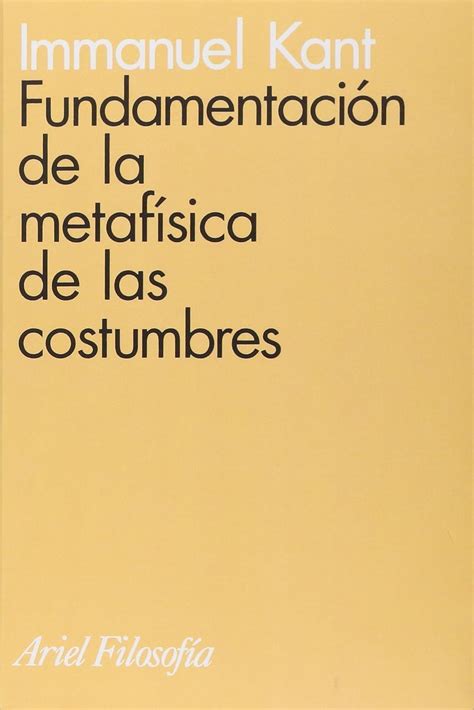 Amazon Fundament De La Metafis De Las Spanish Edition