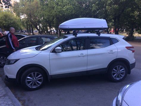 Купить Багажник с боксом в Тюмени на крышу Nissan Qashqai 2 поколение ...