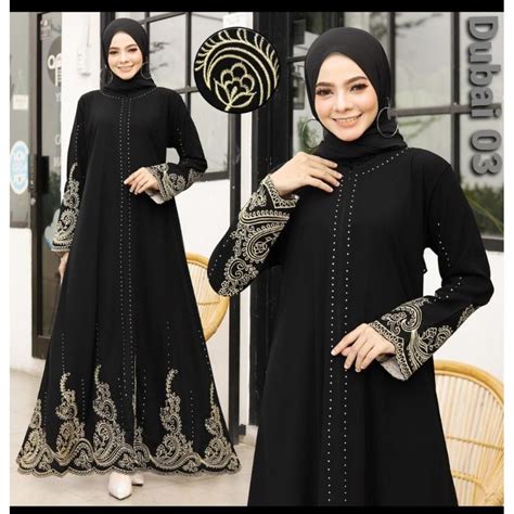 Jual Gamis Syari Wanita Dewasa Ibu Muslimah Hitam Elegan Model Terbaru