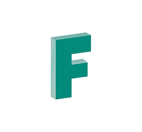 D Linear Logotipo Moderno Da Letra F N Mero Na Forma De Uma Faixa De