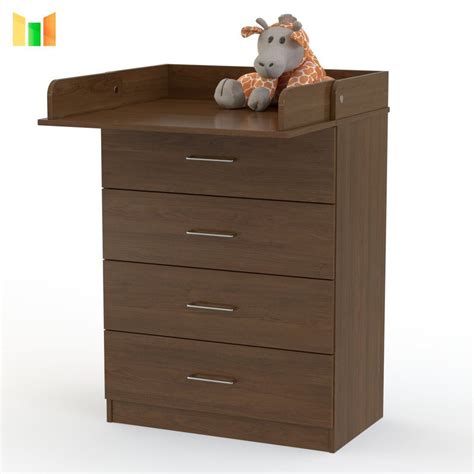 Комод BestMebel с пеленальным столиком Ульяна, 50x50x88 см, 4 ящ ...