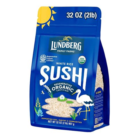 Lundberg Organic California Sushi Rice - Short Grain Rice, White