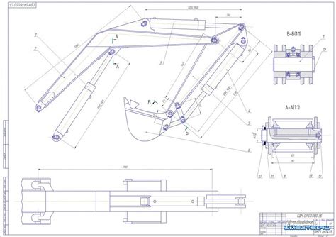 Чертеж стрелы мини экскаватора с размерами - 81 фото