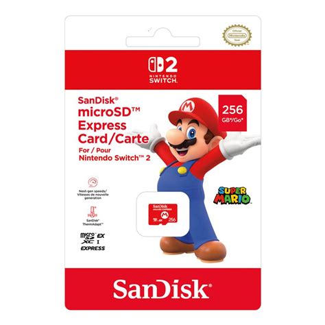 SanDisk Official MicroSD Express Card - 256GB (Mario Edition