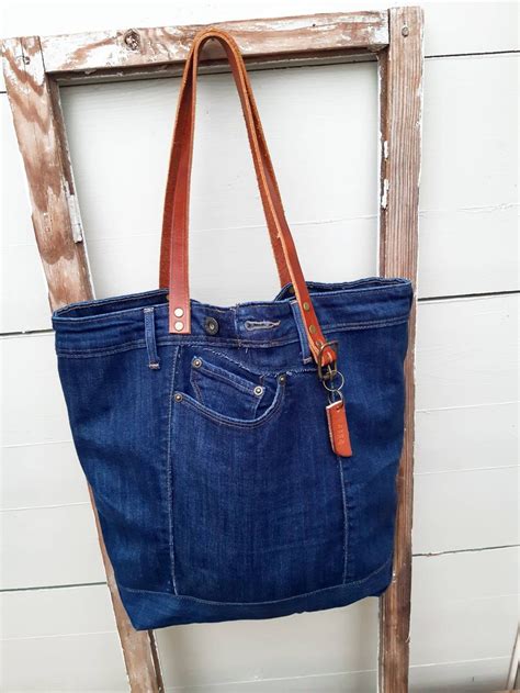 Levis Jeans Tote Bag Levis Bag Denim Tote Bag Shoulder Bag Etsy