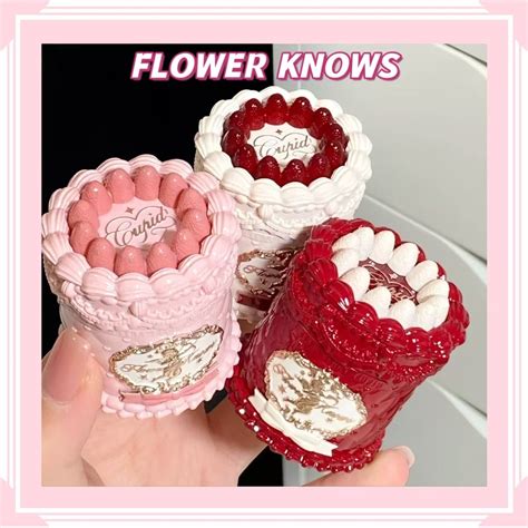 New Presale Flower Knows Morango Cupido Bolo Lip Lama Matte Finish Veludo Branco Hot Light Luxo