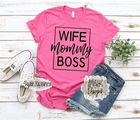 Wife Mom Boss Svg Wife Mom Boss Png Mom Svg Boss Mom Svg Mom