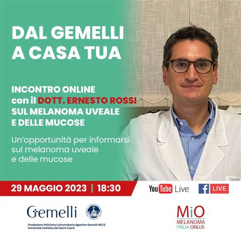 Dal Gemelli A Casa Tua Diretta Con Il Dott Ernesto Rossi Specialista