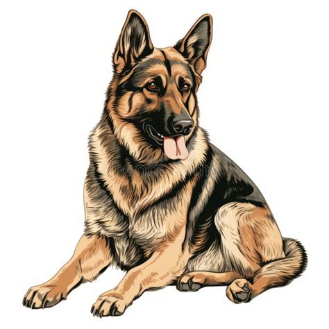 White German Shepard Stock Illustrations 228 White German Shepard
