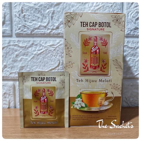 Jual Teh Cap Botol Signature Teh Hijau Melati Amplop Shopee Indonesia