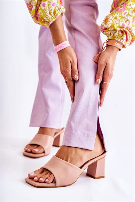 Sk Rzane Klasyczne Klapki Na Obcasie Nude Talena Inna Marka Sport Sklep Empik