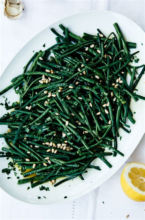 String beans with saffron, lemon & mustard vinaigrette - the tasty other