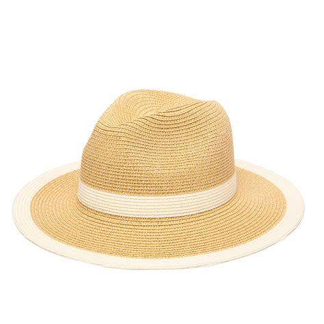 Womens Water Repellent Striped Fedora Hat San Diego Hat Company