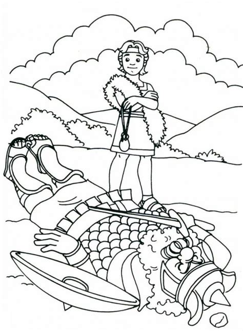 David and Goliath Coloring Pages - Best Coloring Pages For Kids