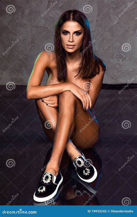 Naked Woman Posing Stock Photo Image Of Elegant Jewelry