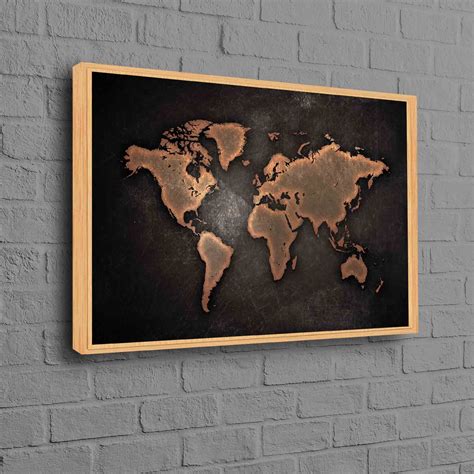map wall art modern world map canvas art classroom art etsy