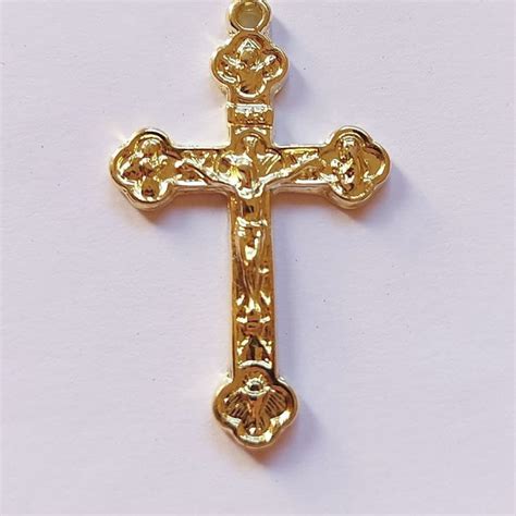 Crucifixos Sant Ssima Trindade Em Dourado Latonado Elo