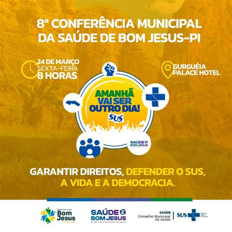 Bom Jesus Realizará 8ª Conferência Municipal De Sáude