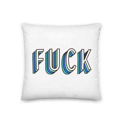 Retro Fuck Premium Pillow Etsy