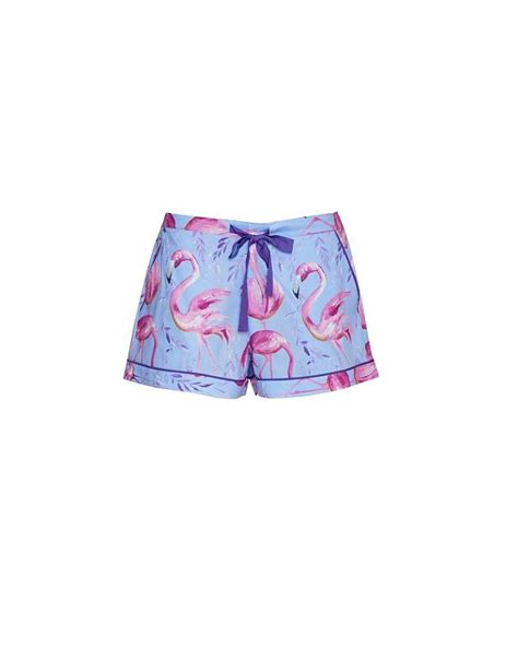 Zoey Flamingo Print Shorty Set TKD Lingerie