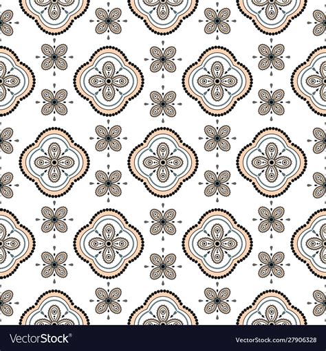 Seamless Geometric Rosette Pattern Royalty Free Vector Image