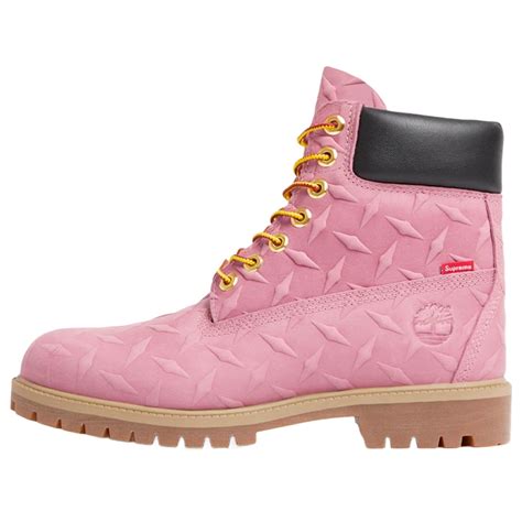 Timberland X Supreme Diamond Plate 6 Inch Premium Waterproof Boot Pink 23fw Tb0a6df9661 In