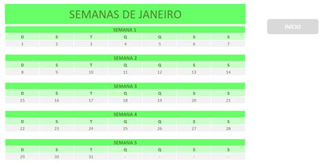 Quantas Semana Tem O Mes - Tabela Semana E Meses - BRAINCP