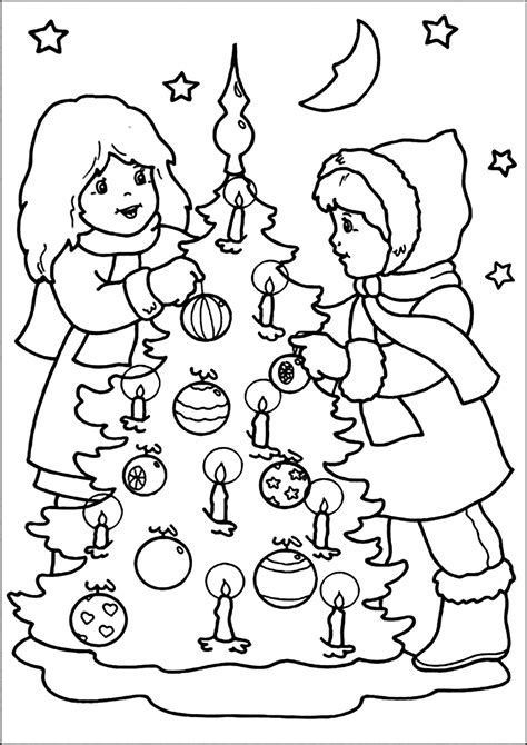 Christmas Tree Coloring Pages For Children