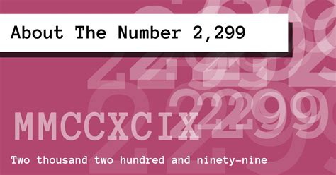 About The Number 2,299