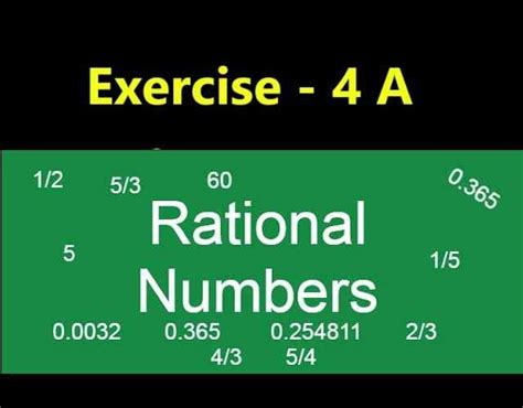 Rational Numbers Class Th Rs Aggarwal Exe A Goyal Brothers Icse