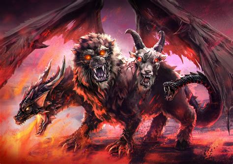 chimera fantasy art creature artwork hd wallpaper rare gallery