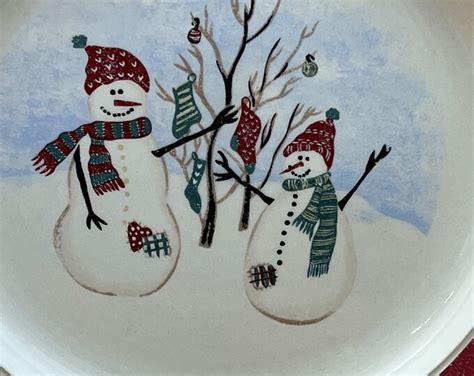 Set Of Vintage Royal Seasons Snowman Dinner Plate Rn Snowman Winter