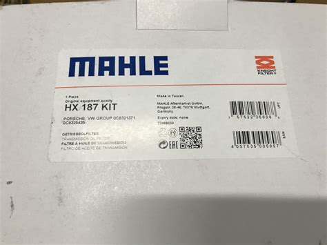 HX187KIT Гидрофильтр, автоматическая коробка передач MAHLE KNECHT ...