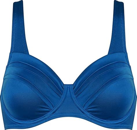 Triumph Women S Solid Splashes W Bikini Top Blue Lagoon Blue 6915 Size 42D Amazon Co Uk