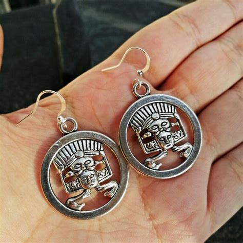 Mayan Glyph Earrings Mayan Aztec Hoop Earrings Tribal Etsy