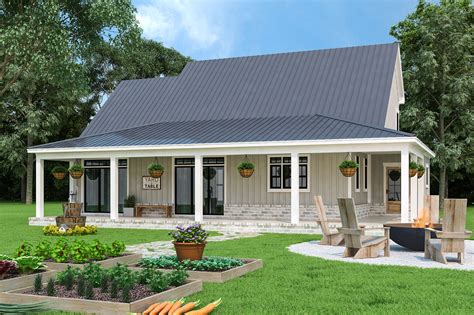 Modern Farmhouse House Plan Bedrooms Bath Sq Ft Plan