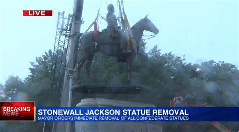 Stonewall Jackson Statue Removed From Its Pedestal On Richmonds Monument Avenue Wric Abc 8news