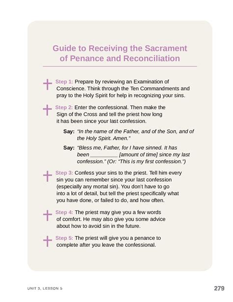 Guide To Receiving The Sacrament Of Penance And Reconciliation Grade 2 Sophia Teachers