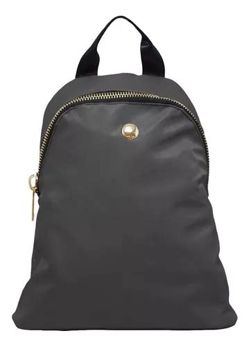 Mochila Espalda Amayra Street Gris Oscuro 33 Cm Diseño de la tela Lisa