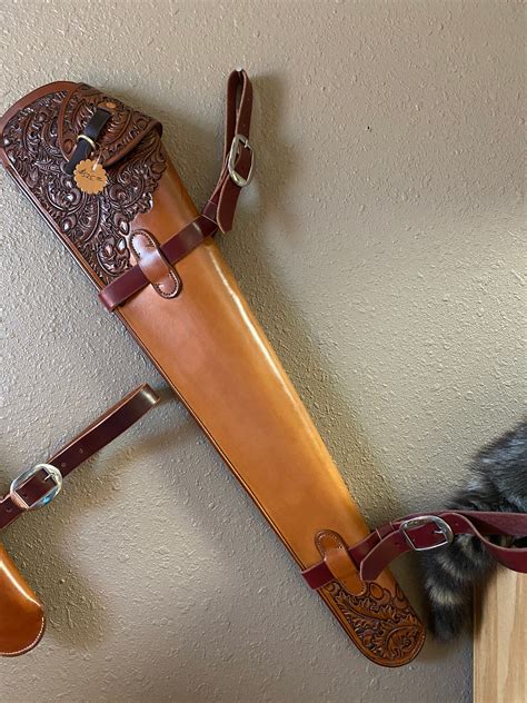 Saddle Rifle Scabbard With Closure Acornoak Tooling Dg Saddlery Store